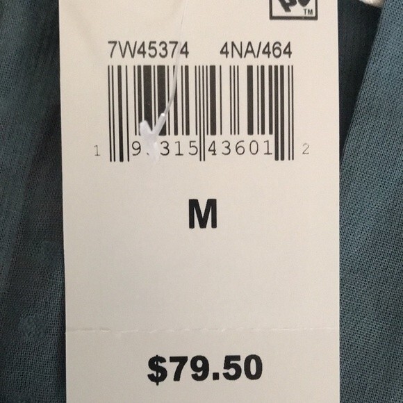 Lucky Brand Ruffle Peasant Blouse sz M NWT Green - Picture 8 of 13